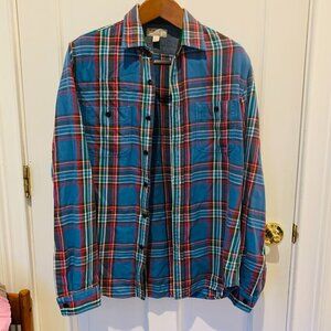 J. Crew Wallace and Barnes Blue Flannel Men’s Medium